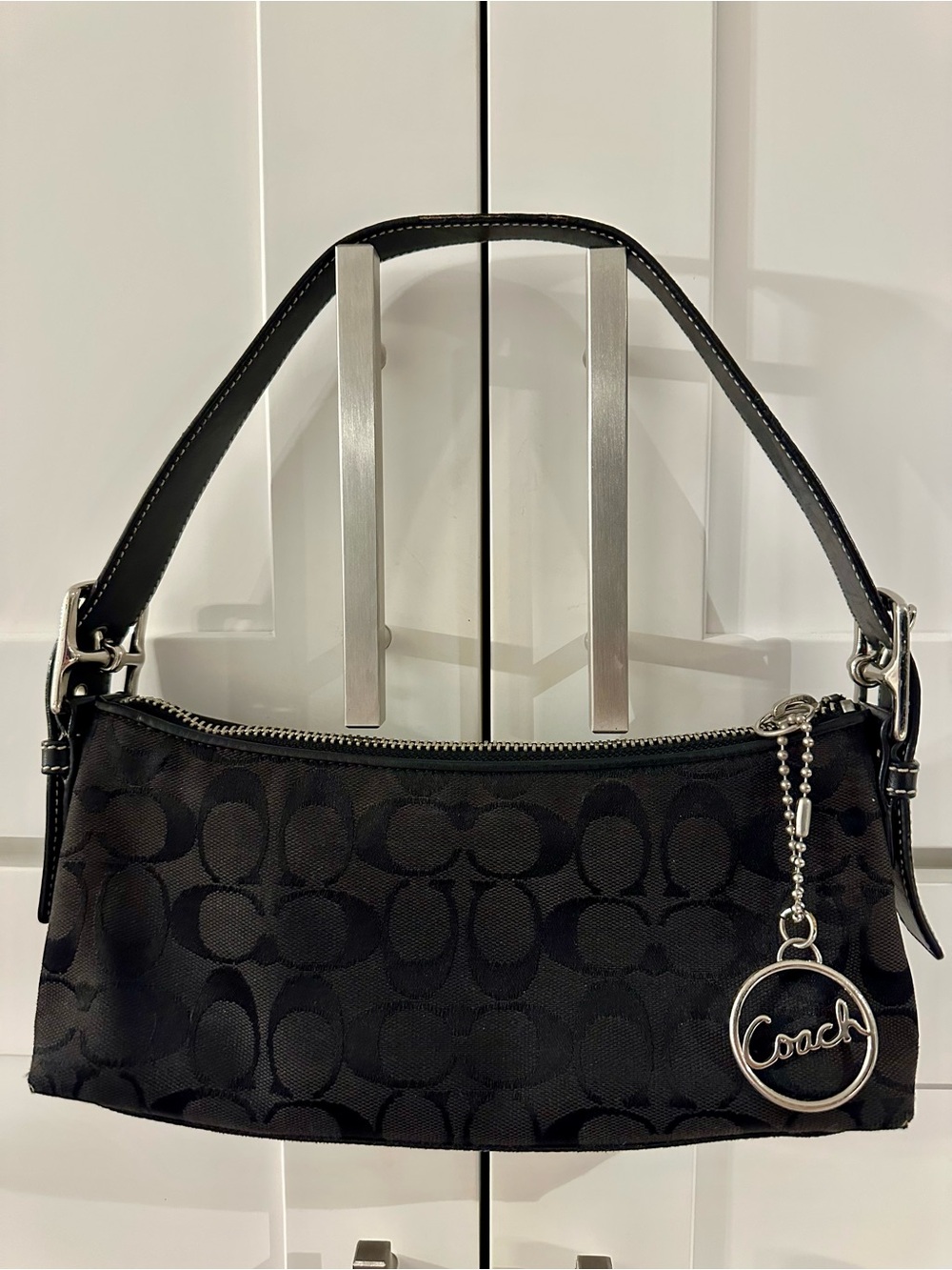 Vintage Coach Hampton Signature Demi Shoulder Bag